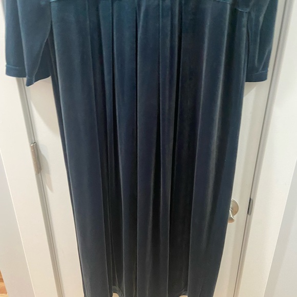 Forest green velvet maxi dress coldwater creek women's plus 3x 24-26 EUC - Picture 9 of 9